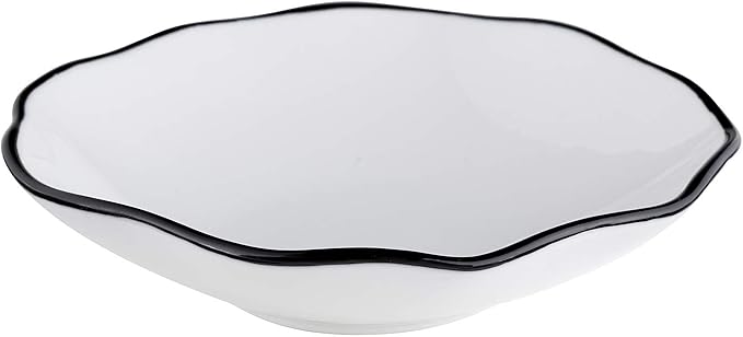Santa Barbara Design Studio Table Sugar Ceramic Serving Bowl, Small, White & Black