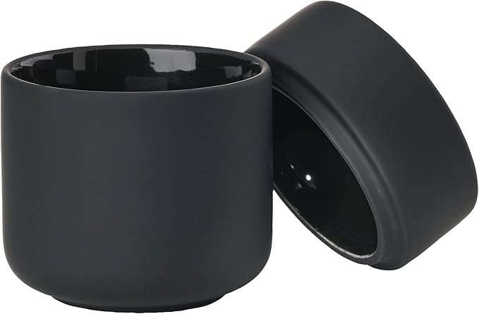 Zone Denmark Ume Taupe Cosmetic Jar - Elegant and Functional Storage Solution for Your Beauty Essentials, Infusing Scandinavian Design into Your Vanity Space (Black)
