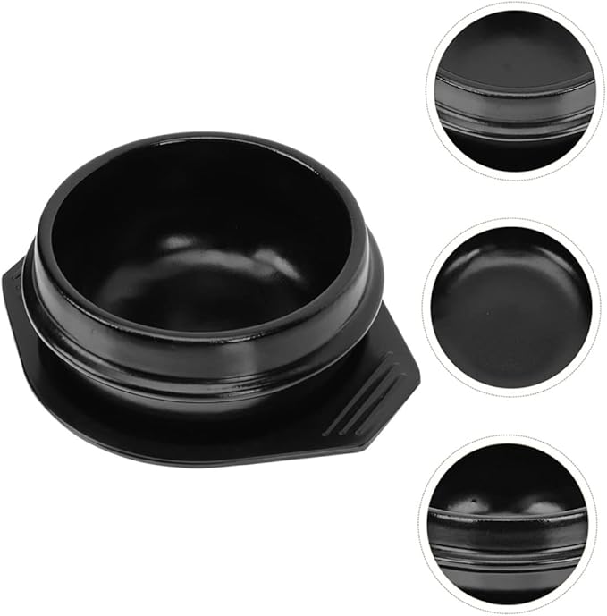GLEAVI Korean Stone Pot Ceramic Soup Rice Casserole Bibimbap Cooking Heat Resistant Ceramic Pot