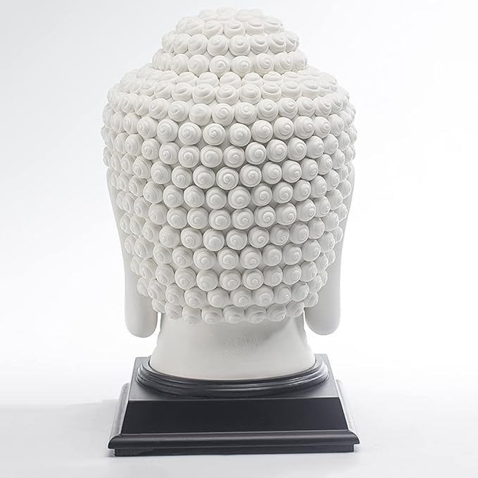 Buddha Statue,buddha statues for home 11.8" Buddah Head Statute Ceramics Buddha Figurine – Hand Carved Collectibles Feng Shui Southeast Asia Buddah Sculpture For Home Decor Praying Buddha Statue