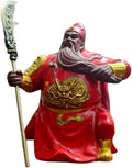Angoily Red Guan Statue Ceramic Sculpture Feng Shui Ornament for Home and Office Decor Martial of Wealth Figurine for Living Bedroom and Party Decoration