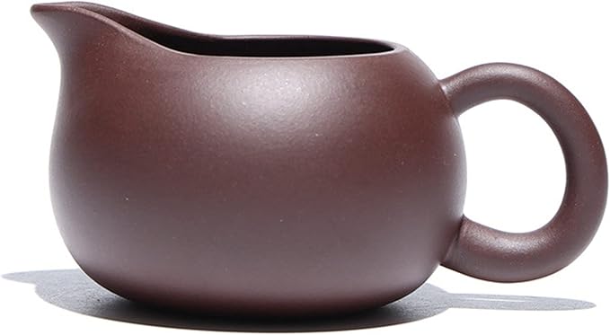 Gong Dao Bei, Purple Clay Pottery Cha Hai for Gong Fu Tea & Coffee or Cream Sharing Cup Milk Serving Pitcher Z-S-C-H2 (6.0 oz / 180 ml)