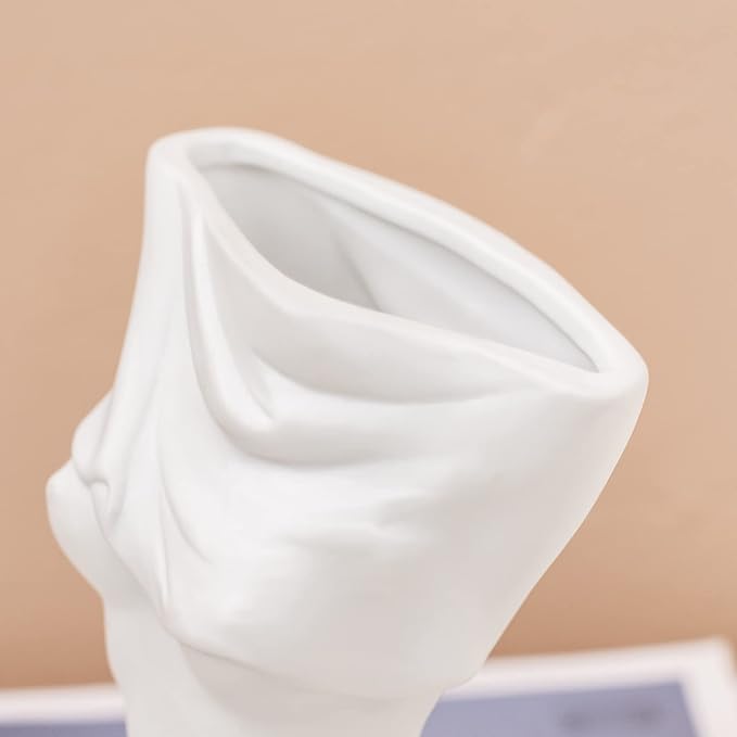 AETVRNI Female Body Vase for Boho Home Decor centerpieces White Ceramic Butt Vase for Bathroom Decor,A