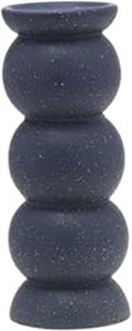 Elements Sphere Shaped Ceramic Candle Holder, 10 Inch, Blue