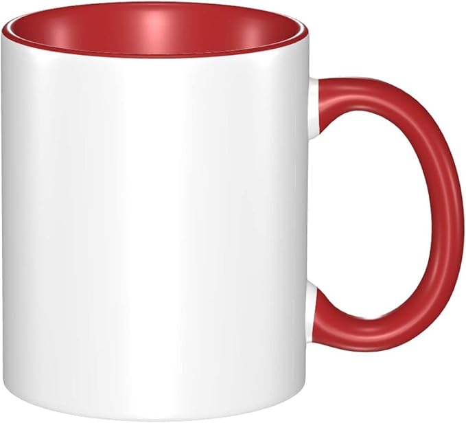 Custom Mug With Pictures, Personalized Coffee Mugs, Ceramic Coffee Cups Tea Cup for Office and Home, Add Multiple Images Funny Gift for Birthday Xmas Father & Mother Day, Red
