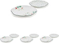 Pfaltzgraff Winterberry Holiday Set of 2 Serving Plates, 10 Inch and 12 Inch, Multicolored (Pack of 4)