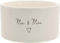 Pavilion Gift Company - Mr & Mrs - 10 oz Soy Wax Ceramic Vessel Candle Housewarming Apartment-Warming Engagement Groom Bride Newlywed Husband Wife Wedding Day Gift Present Neutral Home Decor