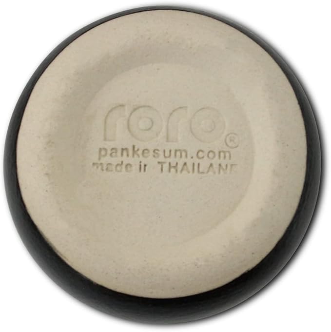 roro Handcrafted Matte Black Ceramic Tea & Coffee Sipper Cups, 8 oz - Set of 2, Artisan Stoneware, Lead-Free, Microwave & Oven Safe