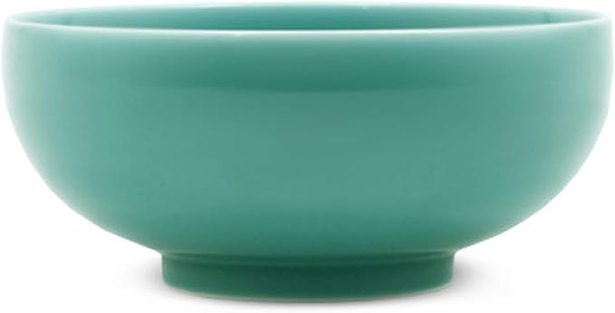 Hakusan Porcelain 6-inch Shallow Noodle Rice Bowl, Black, Φ7.1 x 3.1 inches (18 x 8 cm), 48.2 fl oz (1250 ml), Celadon, Hasami Ware, Made in Japan