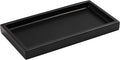 Luxspire Bathroom Vanity Tray, 8 x 4 inch Resin Dresser Jewelry Ring Dish Tank Storage Kitchen Sink Countertop Organizer Plate Holder for Perfume Soap Towel Bathroom Accessories, Mini, Matte Black
