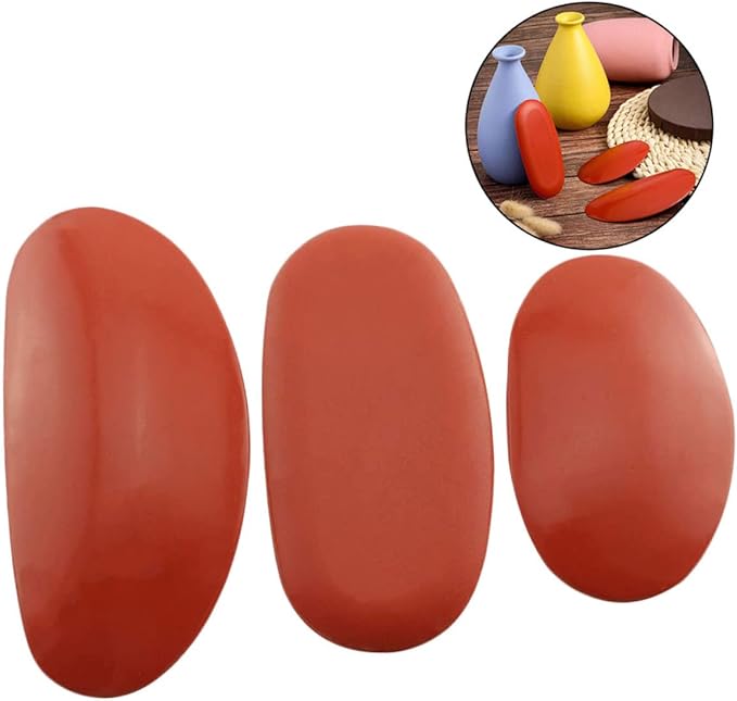 SHINEOFI 1Set Sculptural Clay Tool with Red Silicone Ribs for Pottery and Carving Small DIY Sculpture Carving Kit for Beginners and Artists