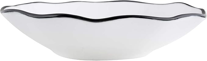 Santa Barbara Design Studio Table Sugar Ceramic Serving Bowl, Small, White & Black