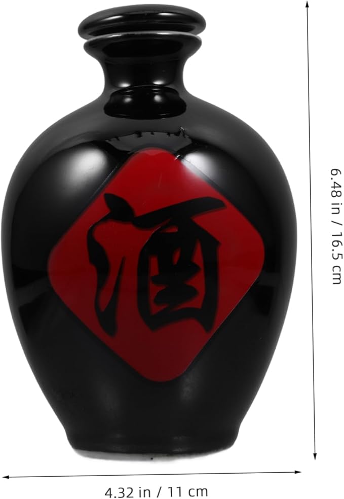Chinese Ceramic Liquor Bottle Sealed Wine Jar Handmade Porcelain Sake Pot for Home Use 1 Jin Capacity Beverage Storage