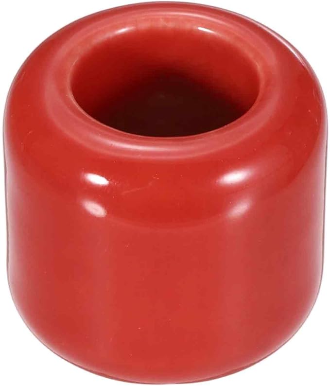 uxcell Ceramic Chime Candle Holders, Small Ceramic Candle Holders for Birthday Parties Dinners Weddings Table Centerpiece Gatherings Anniversaries Occasions, Red
