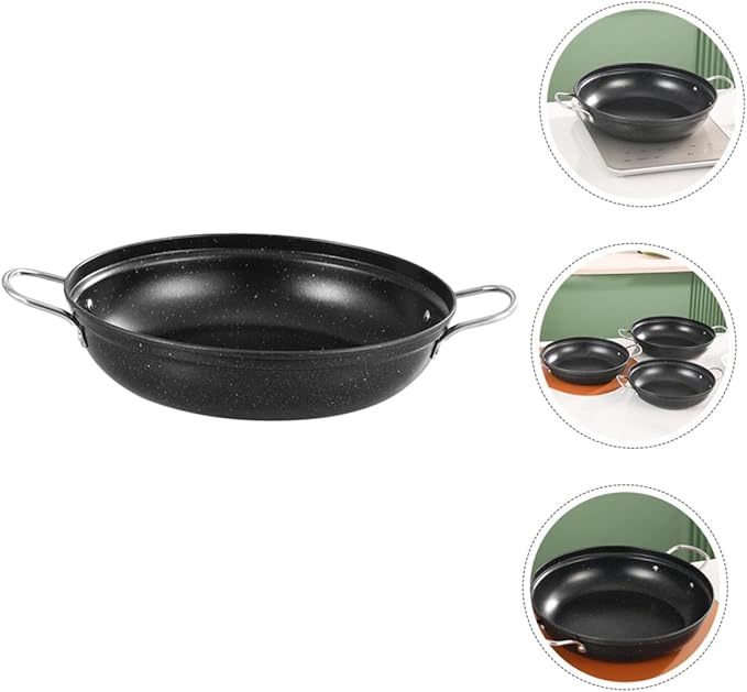 Stainless Steel Stock Pot Korean Stone Pot Medical Stone Double Handle Heat Evenly Kitchen