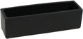 WGVI Long Rectangle Ceramic Planter Vase in Black 14" x 4" x 4"H, Rectangular Box Block Terrarium Pot, Flower Arrangement, Tabletop Centerpiece, Home Decor Organization Storage Container, 1 Pc.