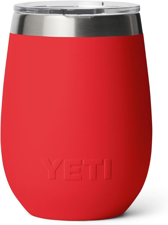 YETI Rambler 10 oz Wine Ceramic Lined Tumbler, Rescue Red