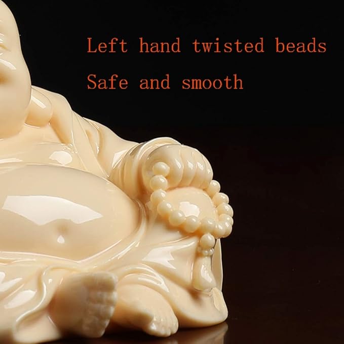 Buddha Statue Buddha Statue Ceramic Sculpture Maitreya Laughing Buddha Decoration Creative Car Buddha Decor Home Ornaments 2.95 Inches Gifts That Make You Happy