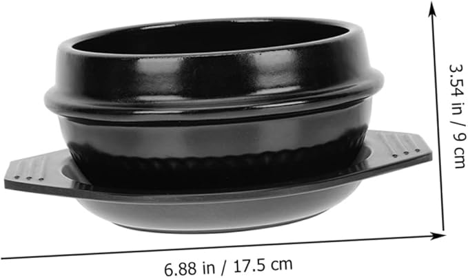 Zerodeko Korean Stone Pot Ceramic Casserole for Cooking Chinese Pot Stew Insulated Tray