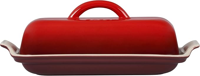 Le Creuset Stoneware Heritage Butter Dish, Cerise