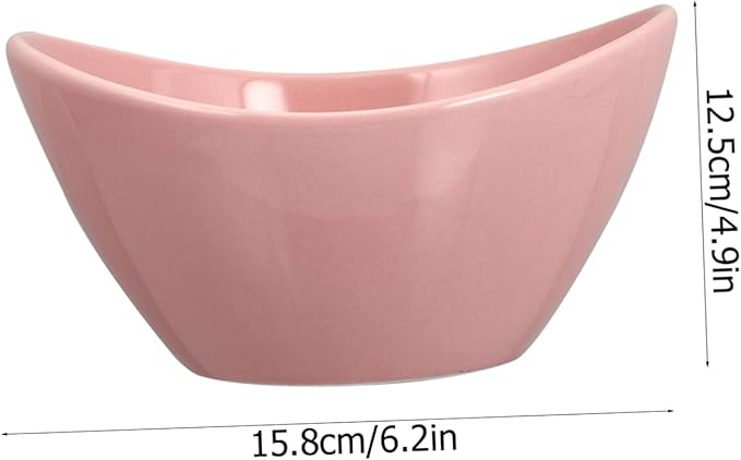 ABOOFAN 2pcs Ceramic Salad Bowl Rice Ramen Bowl Soup Pasta Noodle Home Kitchen Handmade Curve Design Easy to Clean