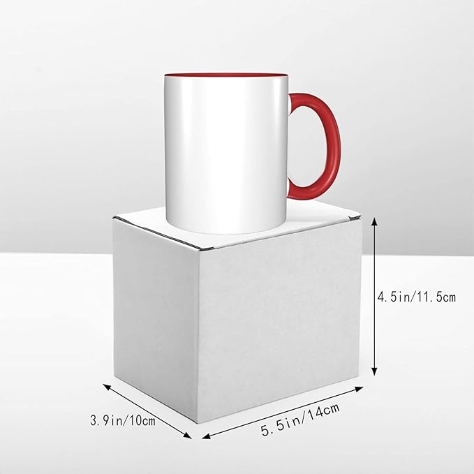 Custom Mug With Pictures, Personalized Coffee Mugs, Ceramic Coffee Cups Tea Cup for Office and Home, Add Multiple Images Funny Gift for Birthday Xmas Father & Mother Day, Red