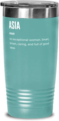 Asia Definition Noun An Exceptional Woman, Coffee Tumbler, 20oz, Teal