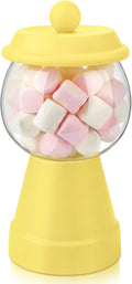 Thyle 27 oz Plastic Candy Jar with Lid Ceramic Candy Jar Food Storage Container for Easter Wedding Party Centerpieces DIY Gifts Game Table Ornament Holder Treats(Baby Yellow)