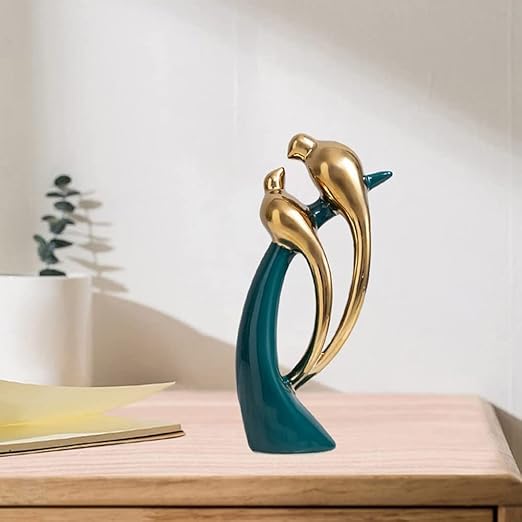 Modern Ceramic Abstract Animals Statues Living Room Sculpture Artistic Desktop Decoration Home Office Wine Cellar Creative Ornaments-A(B)