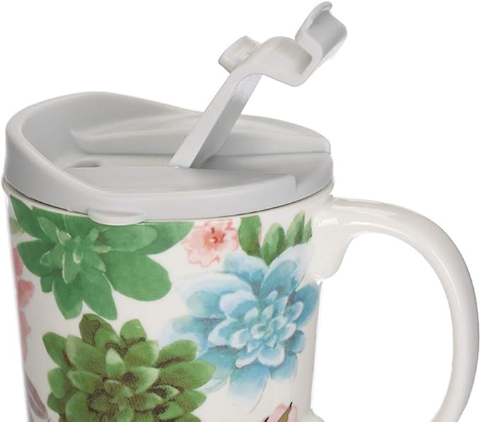 Topadorn Ceramic Travel Mug Coffee Cup with Gift Box and Lid, Microwave & Dishwasher Safe, 17oz Large Unique Coffee Mug for Latte & Hot Chocolate, Holiday Gift Her Him