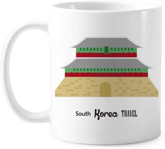 South Korea Landmarks Travel Place Mug Pottery Ceramic Coffee Porcelain Cup Tableware