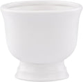 Napco Imports Compote Pedestal Design Smooth Finish Ceramic 5 x 4.5 Inch Classic White Indoor Footed Planter Pot for Succulents, Herbs or Small Plants
