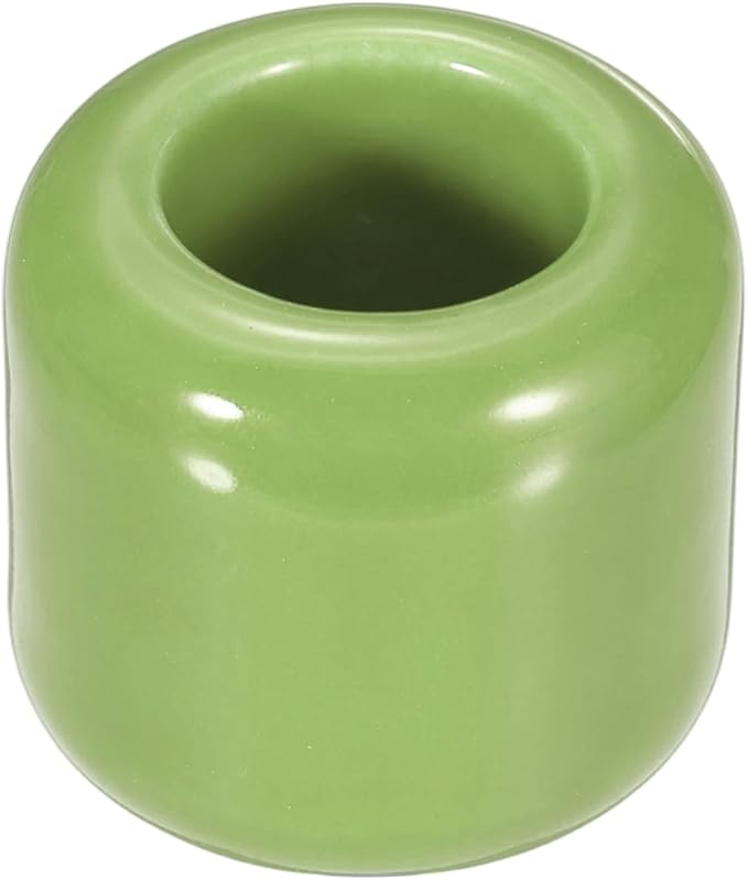 uxcell Ceramic Chime Candle Holders, Small Ceramic Candle Holders for Birthday Parties Dinners Weddings Table Centerpiece Gatherings Anniversaries Occasions, Light Green