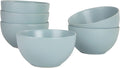 10 Strawberry Street Wazee Matte 5.5"/16oz Cereal Bowl, Set of 6, Mineral Blue