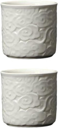 Ceramic Espresso Cups Set of 2, 3.4 Oz Espresso Mugs, Demitasse Cups for Coffee or Tea, Small Coffee Cups No Handles (white, 2)