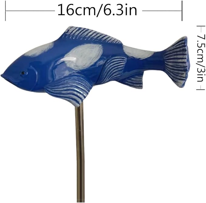 3PCS Koi Fish Decor Garden, Garden Koi Fish Sculptures Ceramic with Stake, Garden Koi Resin Crafts, for Outdoor Pond, Patio Decor, Backyard and Kitchen Decoration(Color:F)