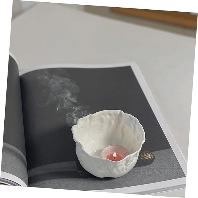 Ciieeo Wrinkle Design Ceramic Tea Cup Mini Chinese Porcelain Tasting Cup Unique Candle Holder for Home and Office Dishwasher oz