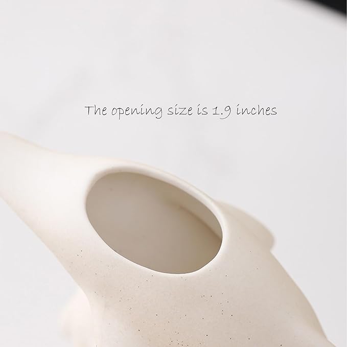 Handmade Ceramic Dolphin Vase, Artistic Animal - Shaped Flower Vase for Home Decor, Coastal Style Accent Piece