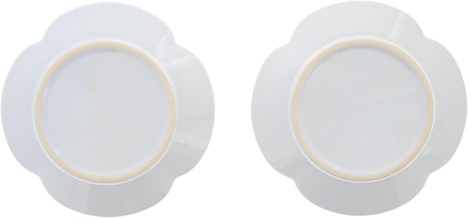 Pavilion Gift Company - Live & Eat - 6.5" Set Of Two Ceramic Appetizer Plates Neutral Ombre Kitchen Serveware Housewarming Gift Hostest Host Present