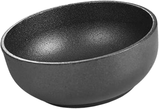 ARTIBETTER Cast Iron Bibimbap Bowl 17cm Korean Stone Pot Multi-function Food Serving Bowl for Rice and Soup Restaurant Kitchen Use