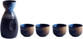 5 Piece Sake Set Traditional Ceramic Wine Glass Porcelain Pottery Sake Bottle Home Decor Crafts
