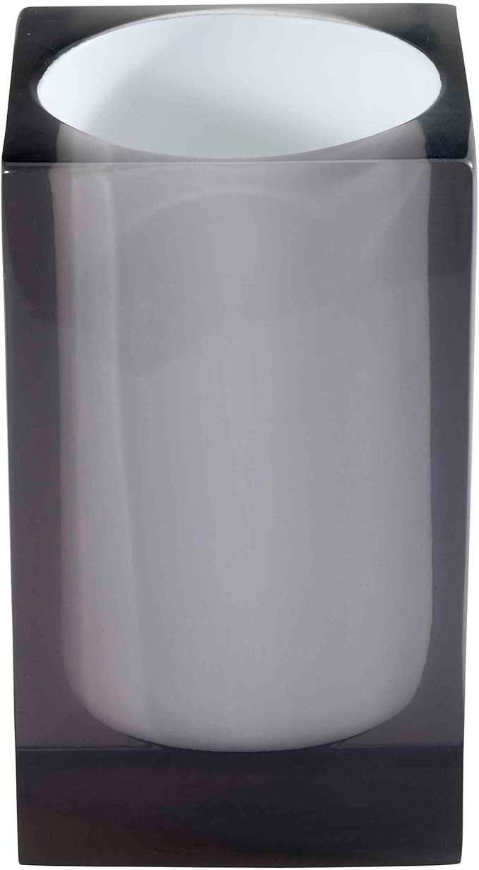 Avanti Linens - Tumbler, Resin Countertop Accessories, Modern Home Decor (Soho Collection, Smoke)