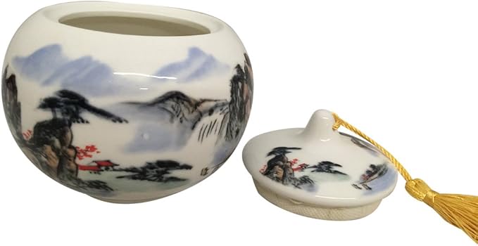Exquisite Oriental Ceramic Tea / Coffee Storage Jar Crock Canister