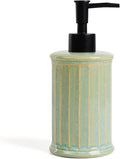 ANTIS'S HOME Soap Dispenser Liquid 11.84OZ | Ceramic Refillable Hand Dish Soap Dispenser for Kitchen Bathroom Light Green