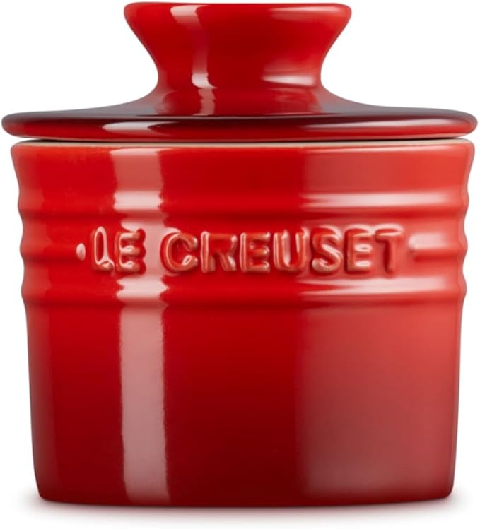 Le Creuset Stoneware Butter Crock, 6 oz., Cerise