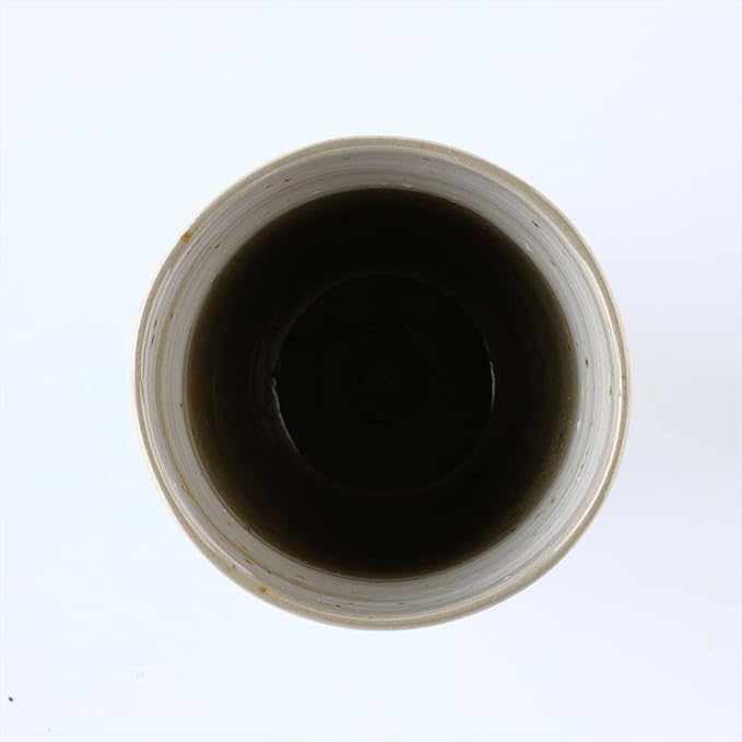 Product of Gifu Japan Mino Yaki(Ware) ceramic Handmade Japanese Tea Cups Sake Green Tea Yunomi Tea cup Mug, Japanese Poem Design(Rabbit, Owl, Cat, Jizo), Gray 6.1 fl oz