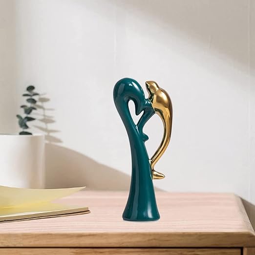 Modern Ceramic Abstract Animals Statues Living Room Sculpture Artistic Desktop Decoration Home Office Wine Cellar Creative Ornaments-A(A)