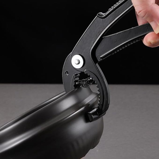 Toyvian Pot Clip and Anti-scalding Cookware Clamp, Portable Korean Stone Pot Tongs with Non-slip Handle for Kitchen and Outdoor Cooking