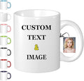 Custom Mugs With Pictures Personalized Coffee Mug Personalizadas Design Add Your Photo Text and Logo Customized Novelty Unique Gifts for Men & Women, White