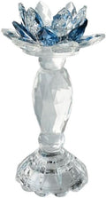 Crystal Lotus Candle Holder - Elegant Handcrafted Home Decor for Candles(Blue)